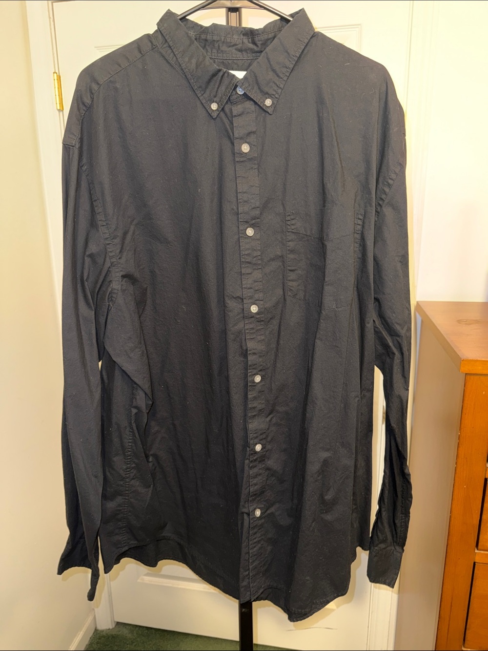 Old Navy Men’s 3XLT Black Button-Down Shirt - Long Sleeve Casual